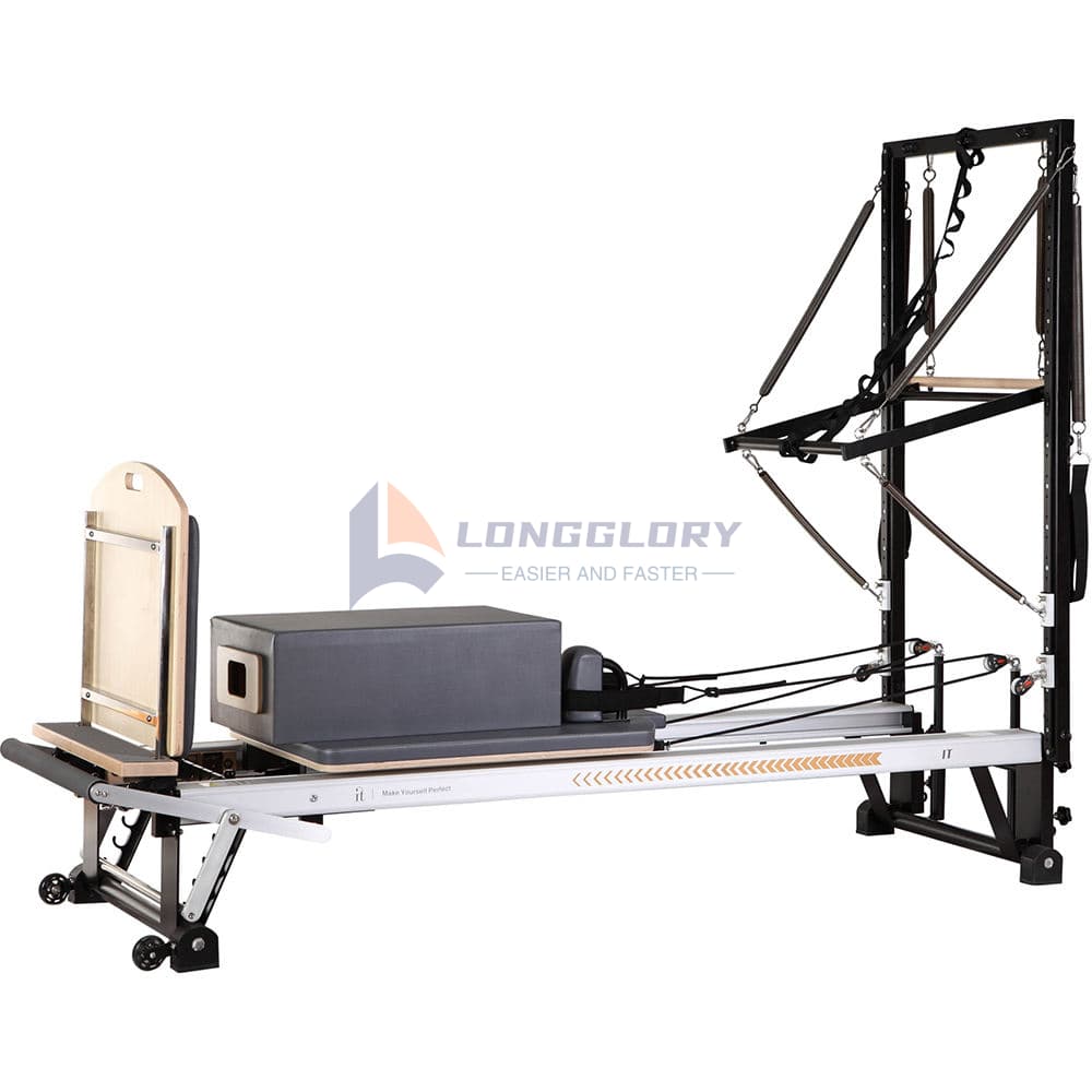 Aluminiowy reformator do pilatesu z połową wieży